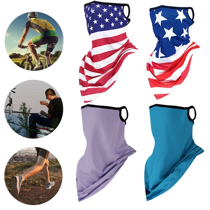 Khăn Choàng Cổ Bandana US Màu Sắc Tươi Sáng Che Mặt Và Cổ Chống Nắng Ngoài Trời Hình Tam Giác
