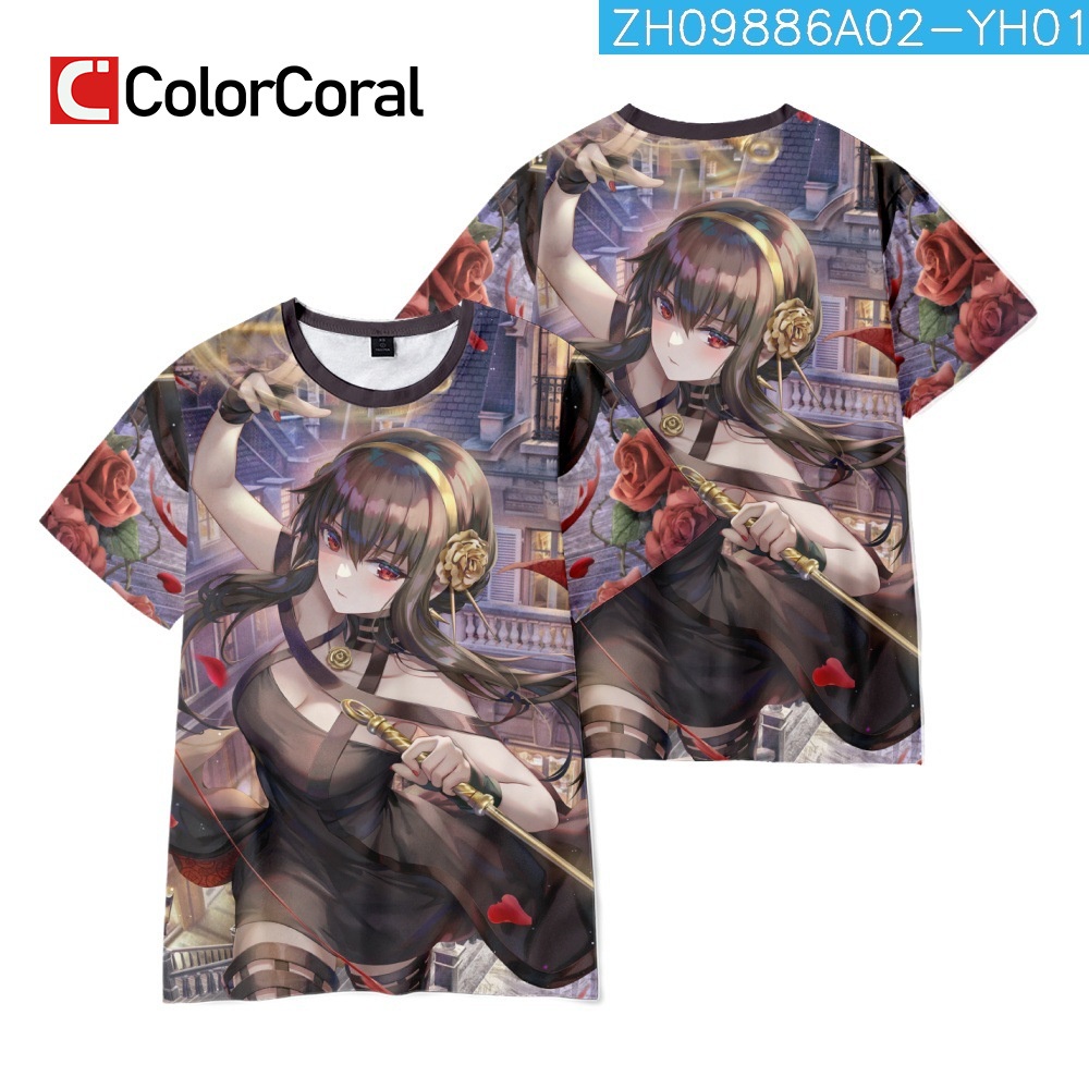 Áo Thun Tay Ngắn Dáng Rộng In Họa Tiết Anime Spy X Family Anya Phong Cách Harajuku Gothic Dễ Thương Cho Nam Và Nữ