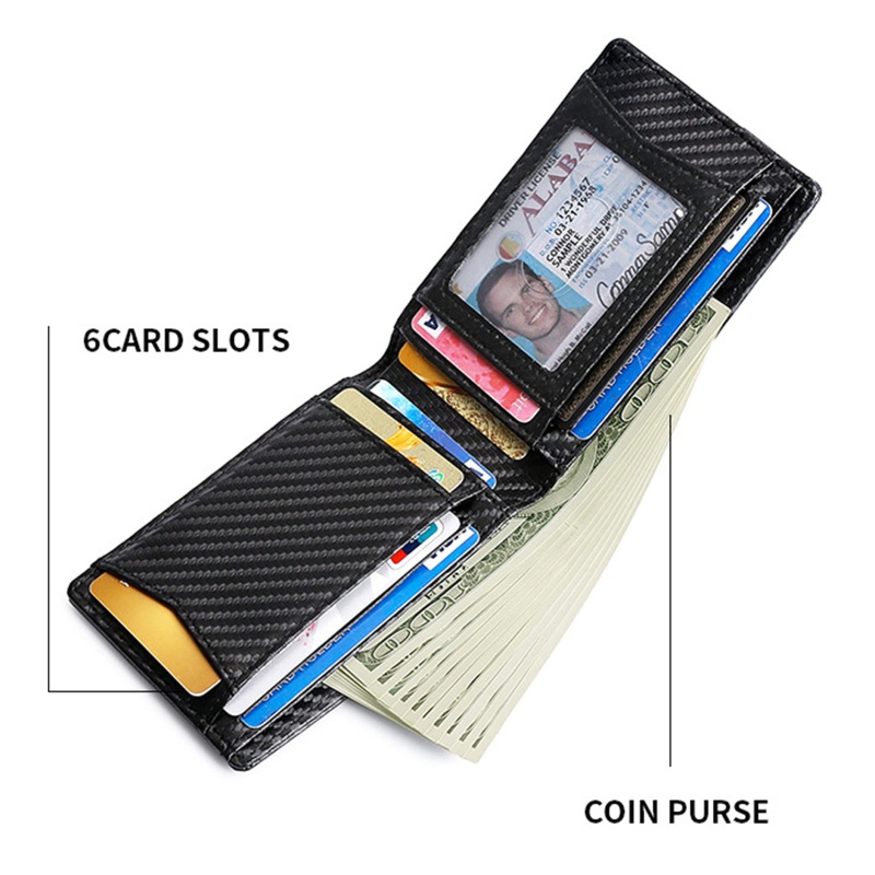 Bao Da Điện Thoại Kiêm Ví Gập Đựng Thẻ Bằng Sợi Carbon Cho AirTag