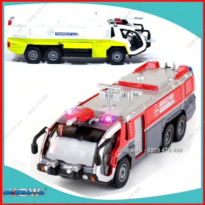 Xe Mô Hình Kim Loại Cứu Hoả Đặc Chủng Rosenbauer Nhỏ Tỉ Lệ 1:50 - KDW - 9924