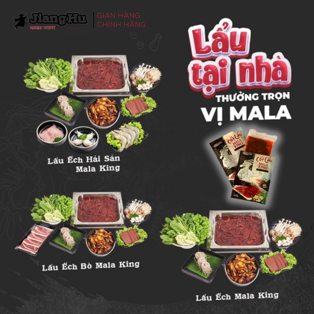 CỐT NƯỚC LẨU TOM YUM - MALA KING 150G - Vị Lẩu Thái, Lẩu Ếch Hải Sản cay