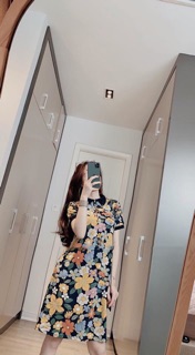 Bán sỉ váy hoa polo cổ bẻ