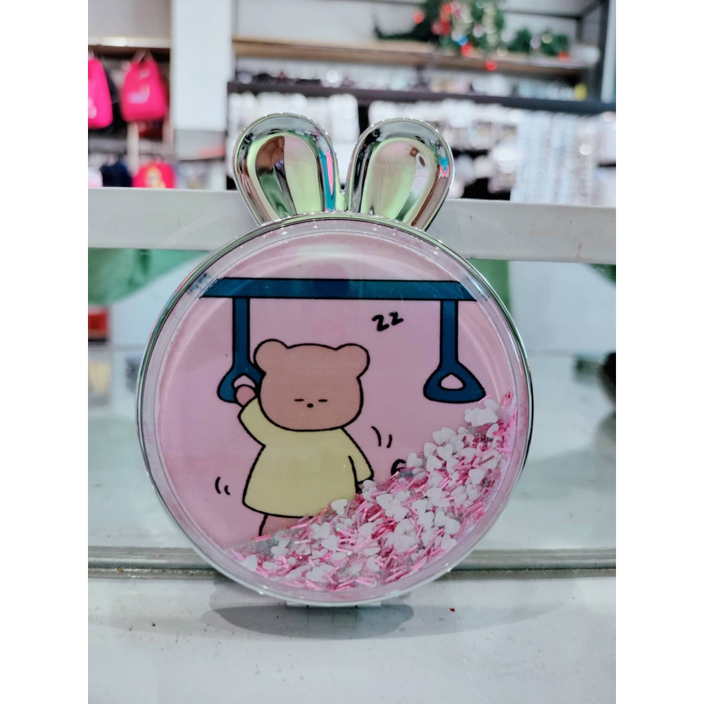 Gương mini kim tuyến tai thỏ cực xinh giá rẻ