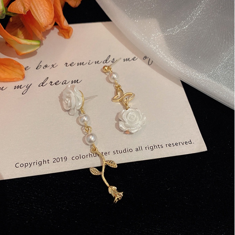 Bông Tai Hình Bướm Đính Ngọc Trai Phong Cách Hàn Quốc Thanh Lịch Dành Cho Nữ