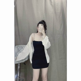 Đầm dây bún nhún 2 bên sườn sexy, tôn dáng, siêu hot hit cực xinh