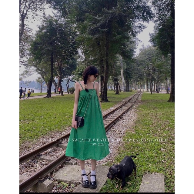 Đầm dây kate from xuôn