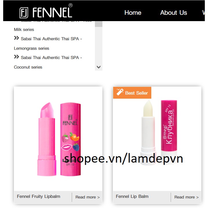 Son dưỡng môi Fennel Lip balm Nga Chống Nắng SPF 15