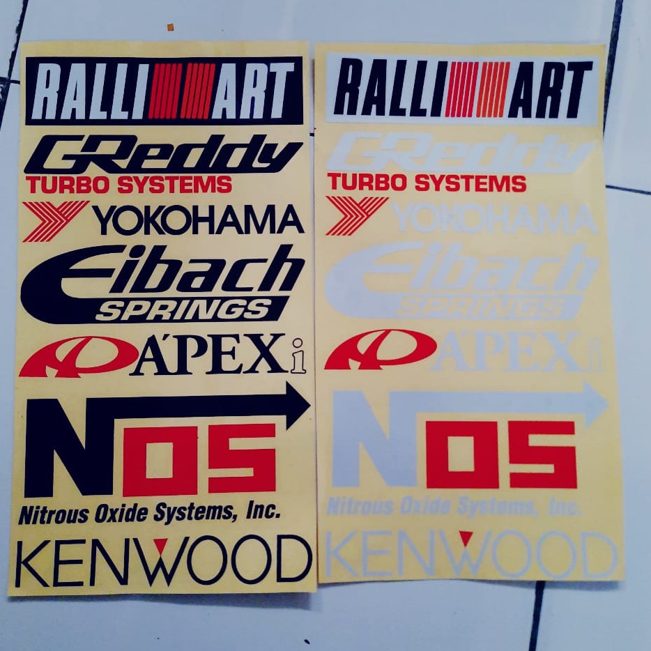 Miếng Dán Trang Trí Xe Hơi Hình Yokohama Kenwood Nos Ralliart Sponsor Độc Đáo