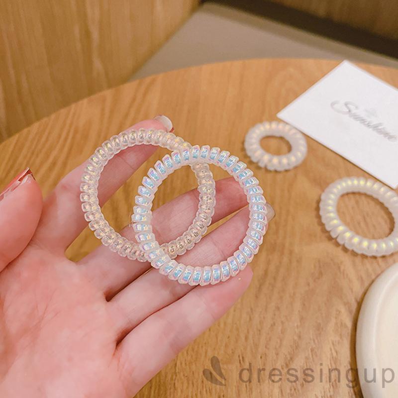 Dây buộc tóc dạng dây điện thoại bàn bằng nhựa cho nữ