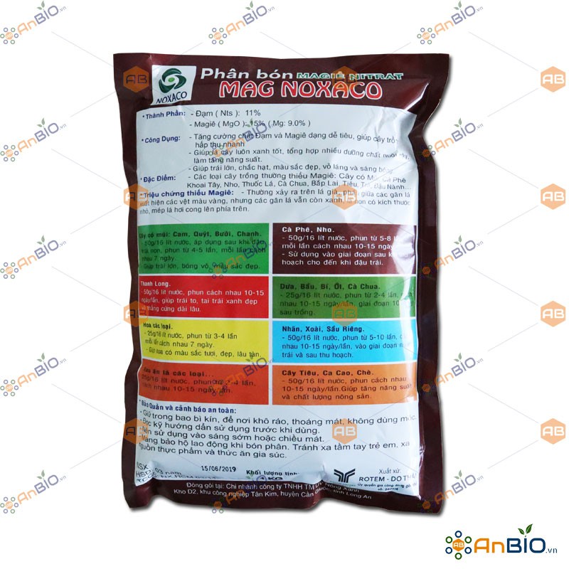 Phân Bón MAGIÊ NITRAT MAG NOXACO Gói 1Kg BỔ SUNG ĐẠM VÀ MAGIE DỄ TIÊU - A3.1005