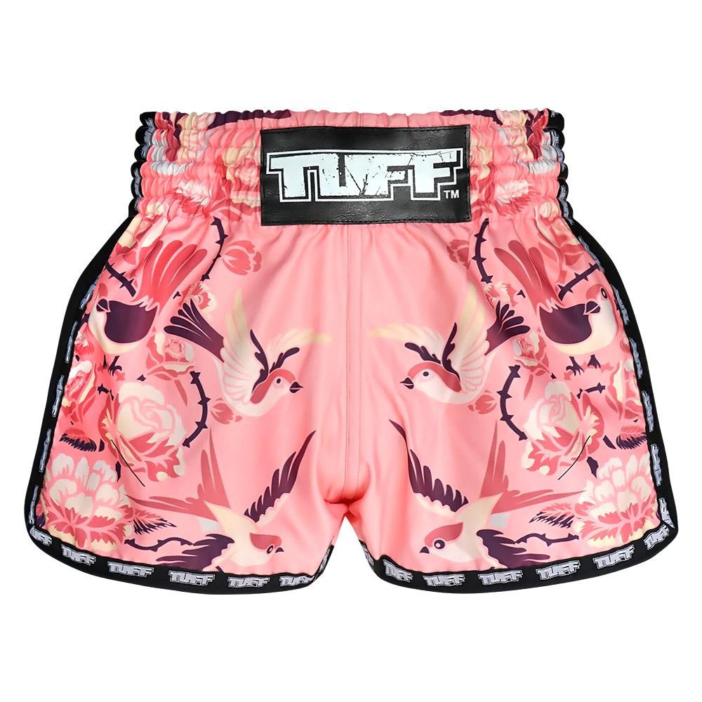 Quần Muay Thai Tuff Pink Retro Style Birds With Roses