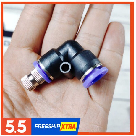 Béc phun sương tưới lan só 4, số 8, ĐỒNG mạ NIKEN gài nhanh vào Co, T, nối 8mm