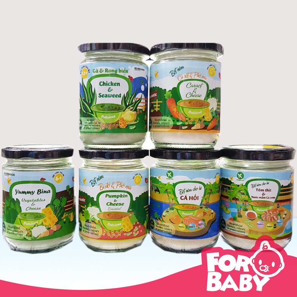 Bột Nêm KONOFOOD 6m+/10m+/12m+ ( Hũ Thuỷ Tinh)