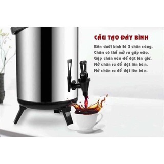 Bình ủ trà sữa 6 lít ( 3 lớp giữ nhiệt)