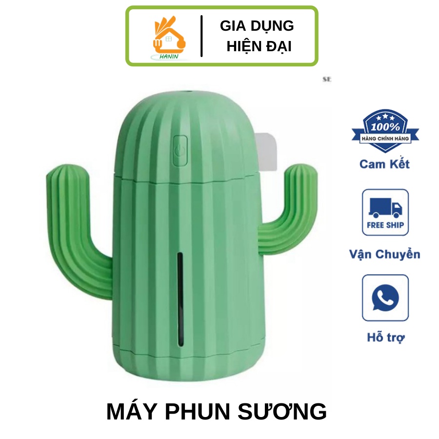 Máy Phun Sương, Tạo Ẩm Mini Hình Cây Xương Rồng, Cung Cấp Ẩm Cho Cơ Thể, Nhỏ Gọn Dễ Sử Dụng