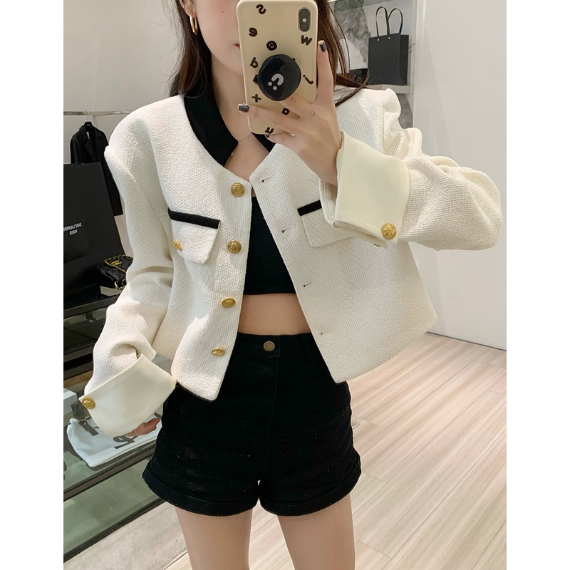 Áo Khoác Cardigan Cổ Đứng Tay Dài Dáng Rộng Thời Trang Mùa Thu Dành Cho Nữ