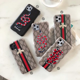 Ốp Lưng Cứng Thêu Hình Rắn Rắn Gucci Cho Iphone12 Mini 11 Pro Max Xsmax Xr Xs I6 / 7 / 8 Plus