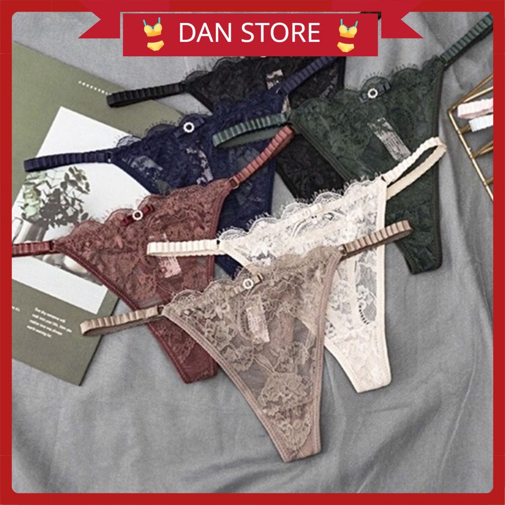 Quần Lót Nữ Ren Lọt Khe Sexy chun hông gợi cảm ôm dáng quyến rũ DAN STORE MÃ 8001