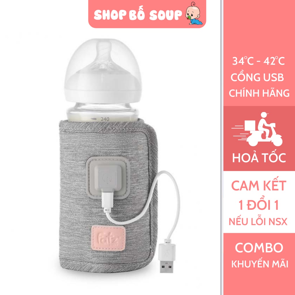 Túi ủ bình sữa, hâm sữa cầm tay Fatz Baby Shop Bố Soup