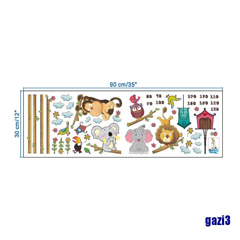 Bộ 3 Miếng Dán Tường Đo Chiều Cao Họa Tiết Hoạt Hình Dễ Thương