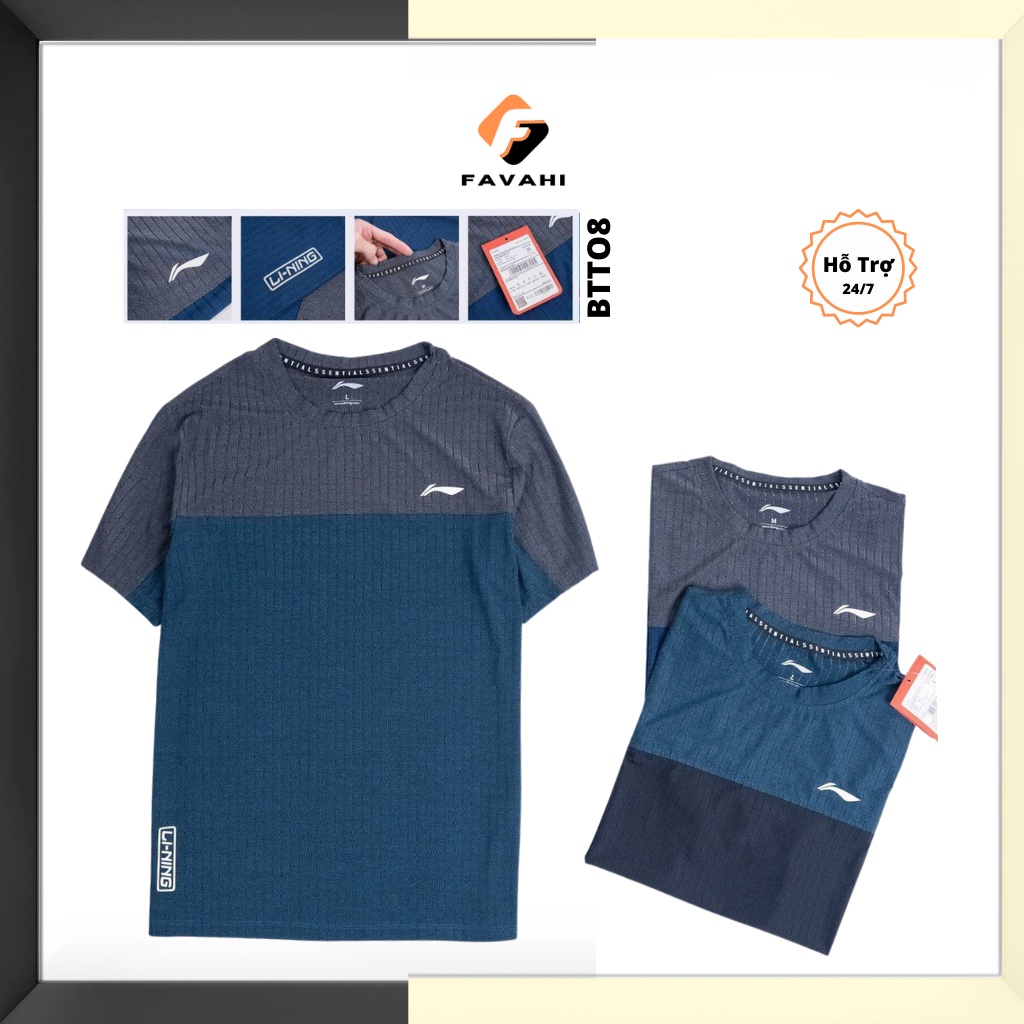 Bộ Thể Thao Lining Mặc Nhà Cổ Tròn 2 Màu Ngắn Tay Phong Cách Thiết Kế mới nhất 2022 BTT08