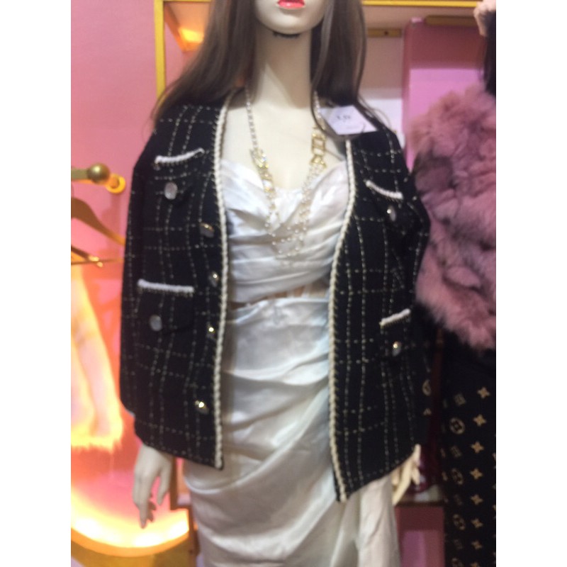 Áo dạ Tweed Trắng