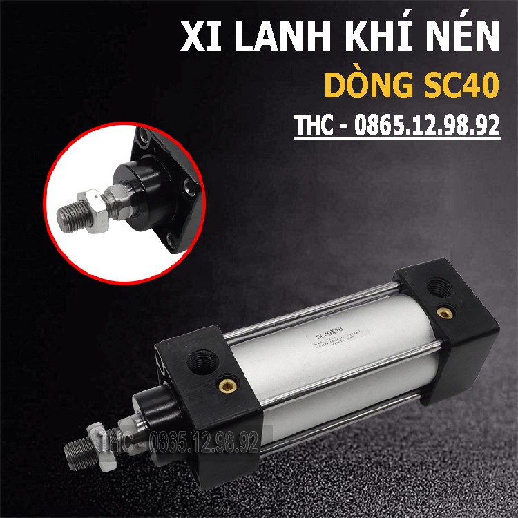 Xi Lanh Khí Nén Vuông Loại Tốt. Piston Ø40mm. Ben Hơi Vuông Hai Chiều. Hành Trình Ty 25 - 1000mm. Đổi Trả Trong 7 Ngày