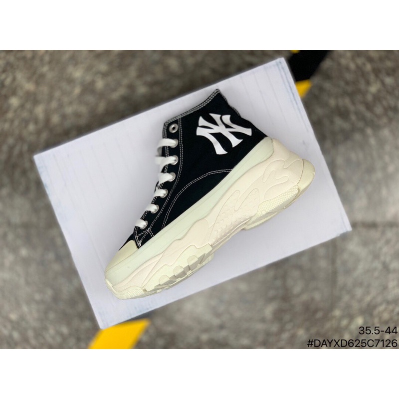 Giày MLB NEW YORK YANKEES 'BLACK WHITE' CHUNKY HIGH