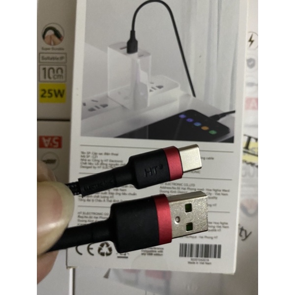 Dây cáp sạc Iphone, Samsung, và các dòng điện thoại Android…  bọc dù HT-Electronic