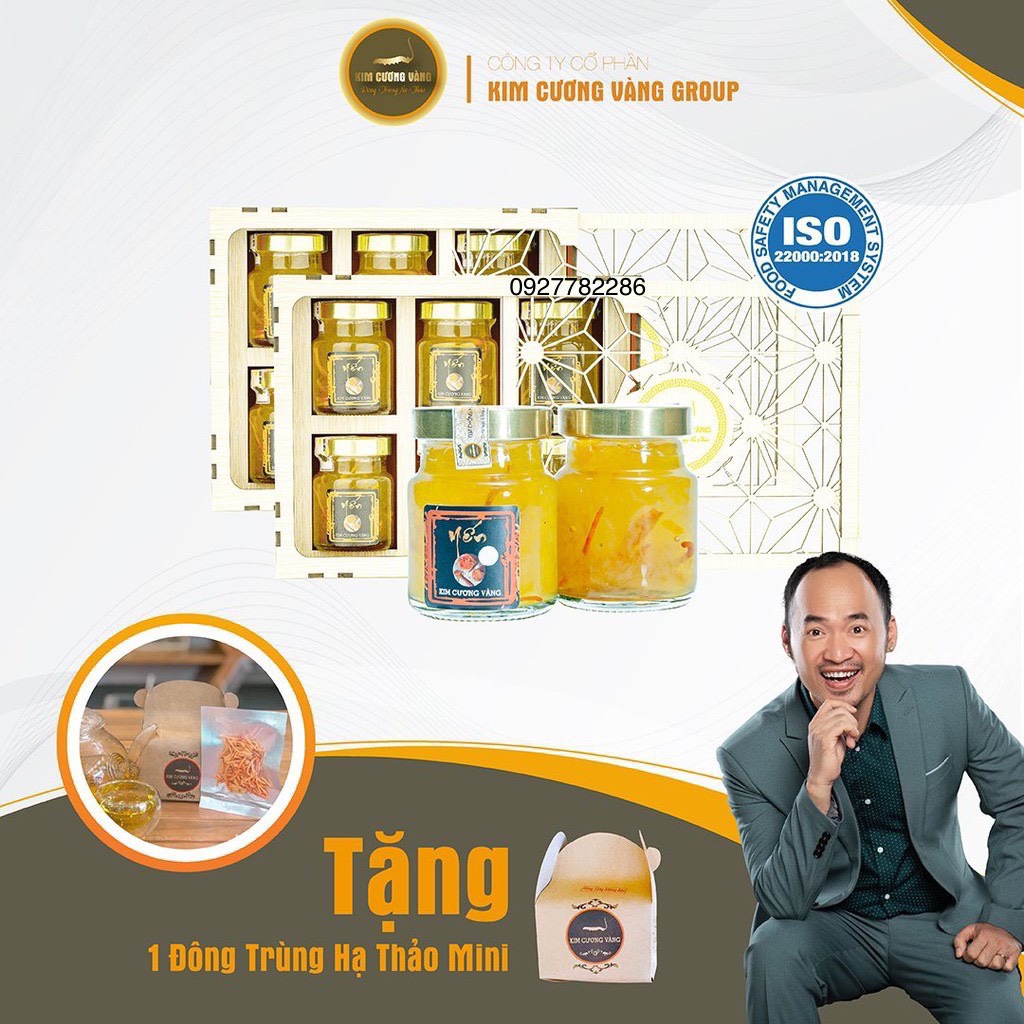 YẾN ĐÔNG TRÙNG HẠ THẢO KIM CƯƠNG VÀNG - HỘP GIẤY (có lựa chọn đường ăn kiêng) TẶNG 1 HỘP ĐTHT MINI | BigBuy360 - bigbuy360.vn