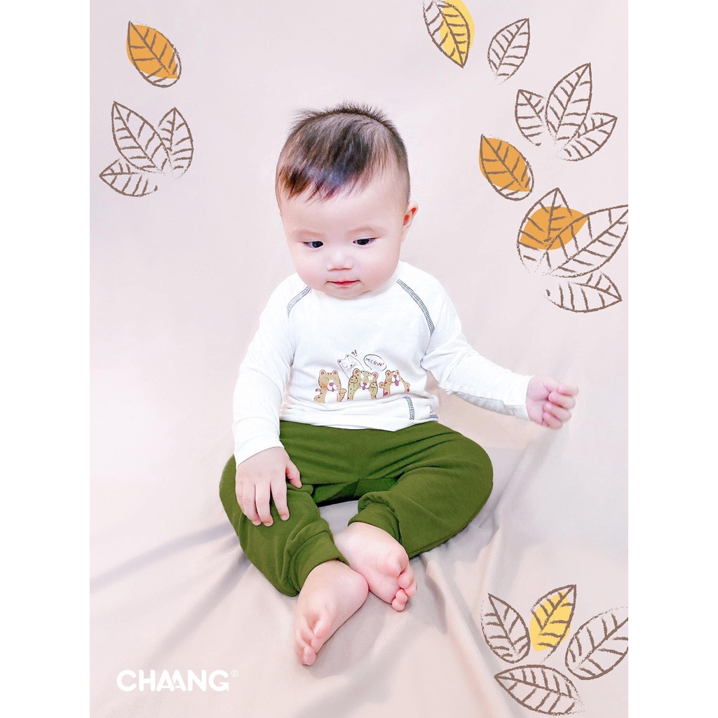 [Chính Hãng] Áo dài tay trẻ em chất liệu cotton mềm mại họa tiết Jungle Chaang