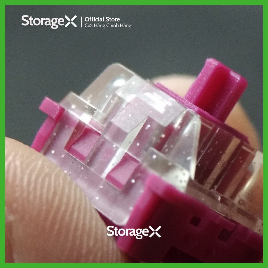 Công tắc bàn phím cơ Switch lube sẵn Akko CS Wine Red - Linear, lực nhấn 43gf dành cho bàn phím cơ có Hotswap