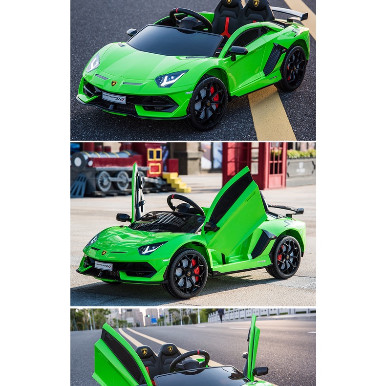 Xe ô tô điện trẻ em 4 bánh 2 chỗ ngồi bản quyền Lamborghini