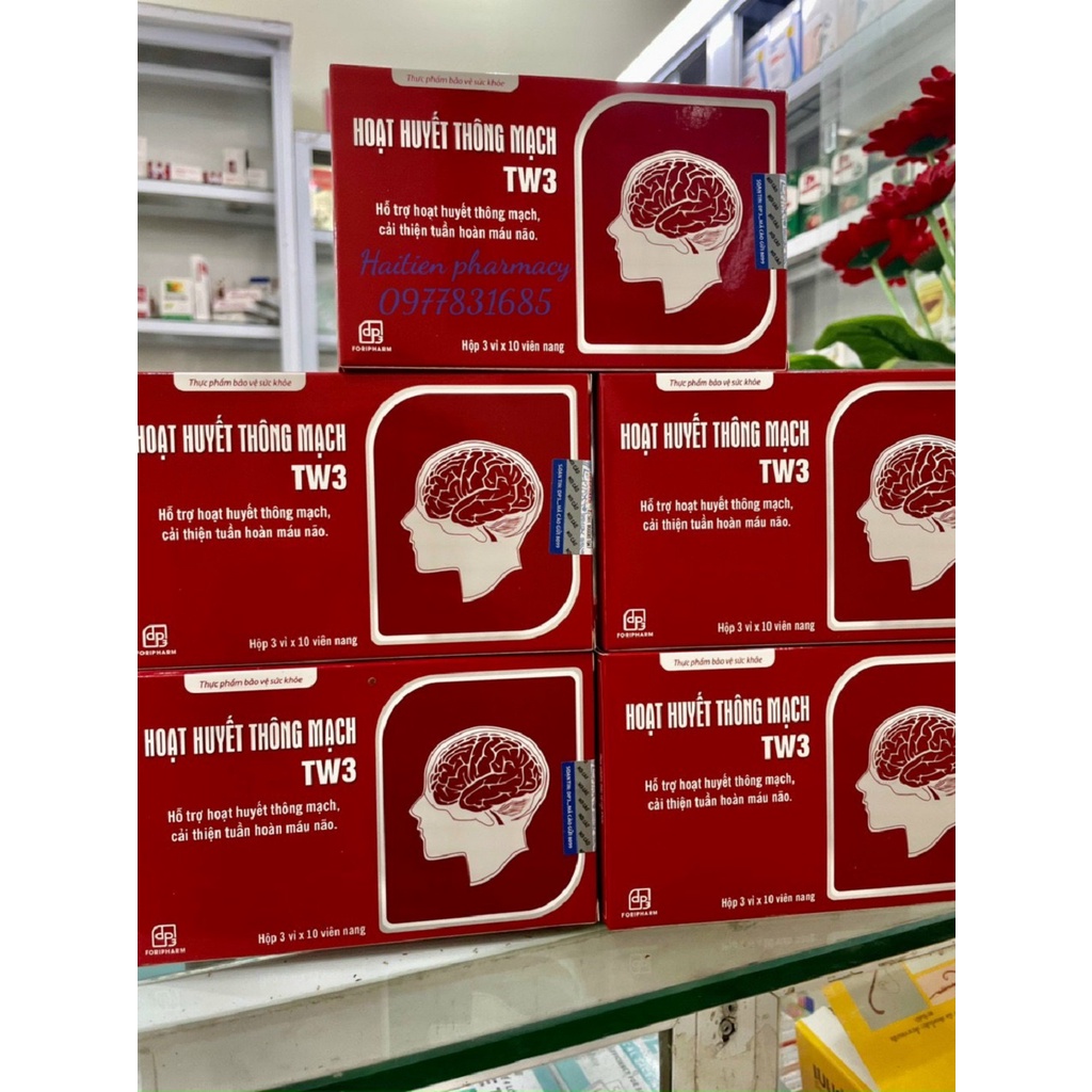 Hoạt huyết thông mạch TW3 hỗ trợ cải thiện tuần hoàn máu não, giảm đau đầu hoa mắt chóng mặt mất ngủ hộp 30 viên