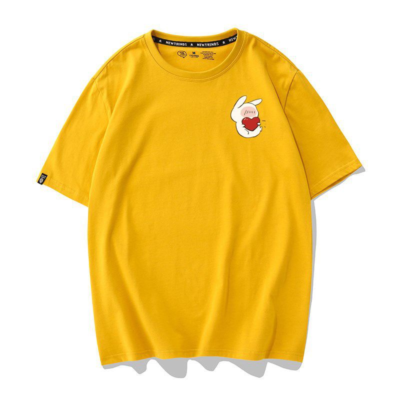 Áo Thun Thỏ Ôm Tim Mini Nam Nữ Unisex