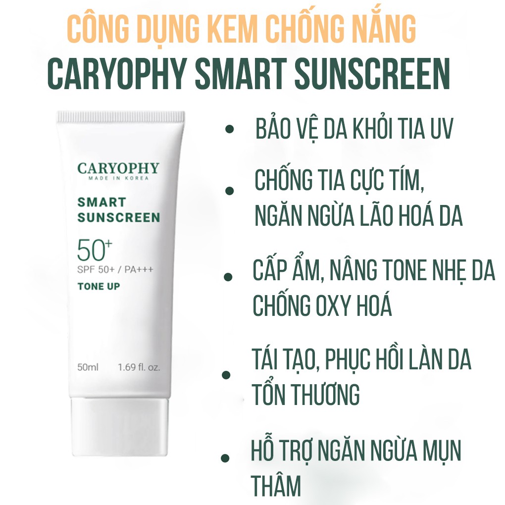 Combo dưỡng da Caryophy ( Kem dưỡng body 5ml + Kem chống nắng 5ml)