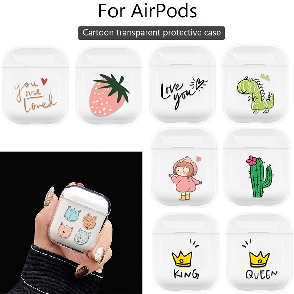 Hộp cứng trong suốt bảo vệ tai nghe Apple Airpods 1 2