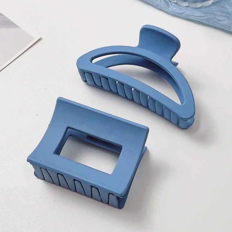 Kẹp Tóc Móng Vuốt Bằng Acrylic Màu Xanh Dương Thời Trang Hàn Quốc