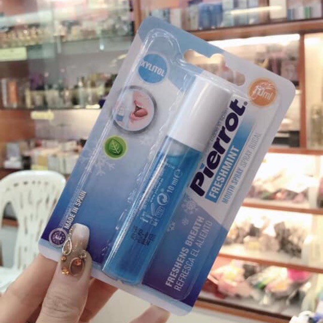 Nước Xịt Thơm Miệng, Diệt Khuẩn PIERROT Hương Bạc Hà 10ml