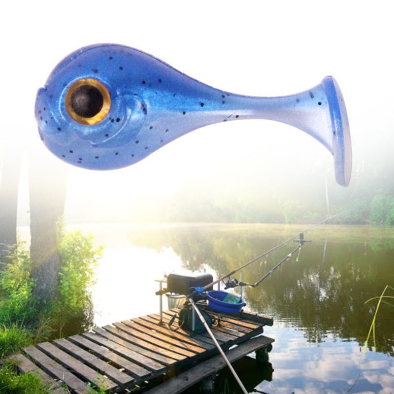 QQ Set 10 Mồi Câu Cá Giả Hình Chữ T Bằng PVC Mềm