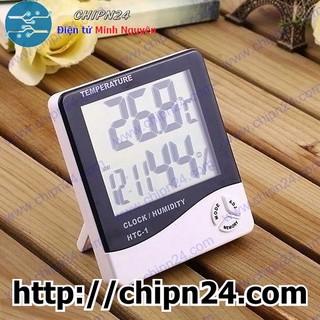 Đồng hồ đo nhiệt độ, độ ẩm, thời gian htc-1 hiển thị lcd