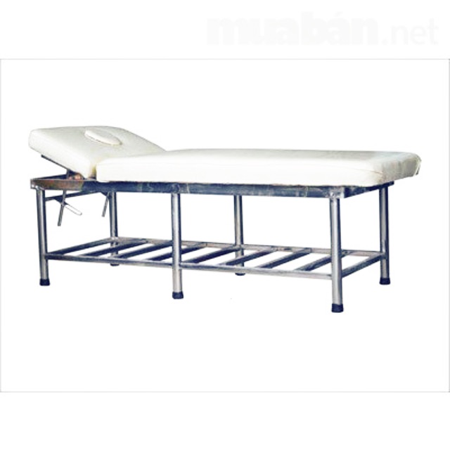 Giường spa inox mẫu 2 (nâng đầu)