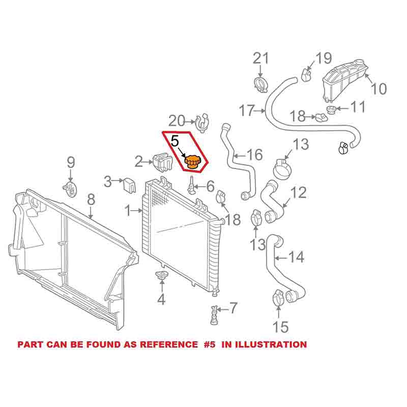 Nắp bình nước làm mát 2105010615 Cho Chrysler Mercedes-Benz