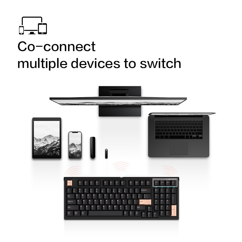 Bàn phím cơ FL Esport 980 3 mode kết nối Type C/ Bluetooth/ Usb 2.4Ghz, Hotswap, led RGB