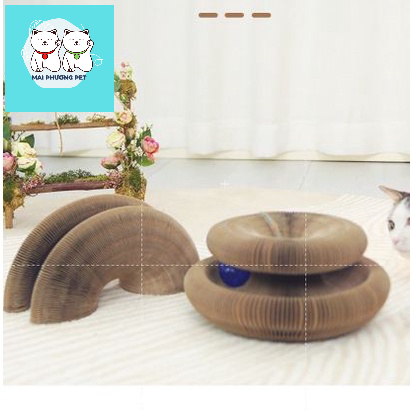 Đồ Chơi Cho Mèo, Bàn Cào Móng Ma Thuật, Cattree Tại Chỗ, Đồ Chơi Xoay Tròn Thay Đổi Hình Dạng