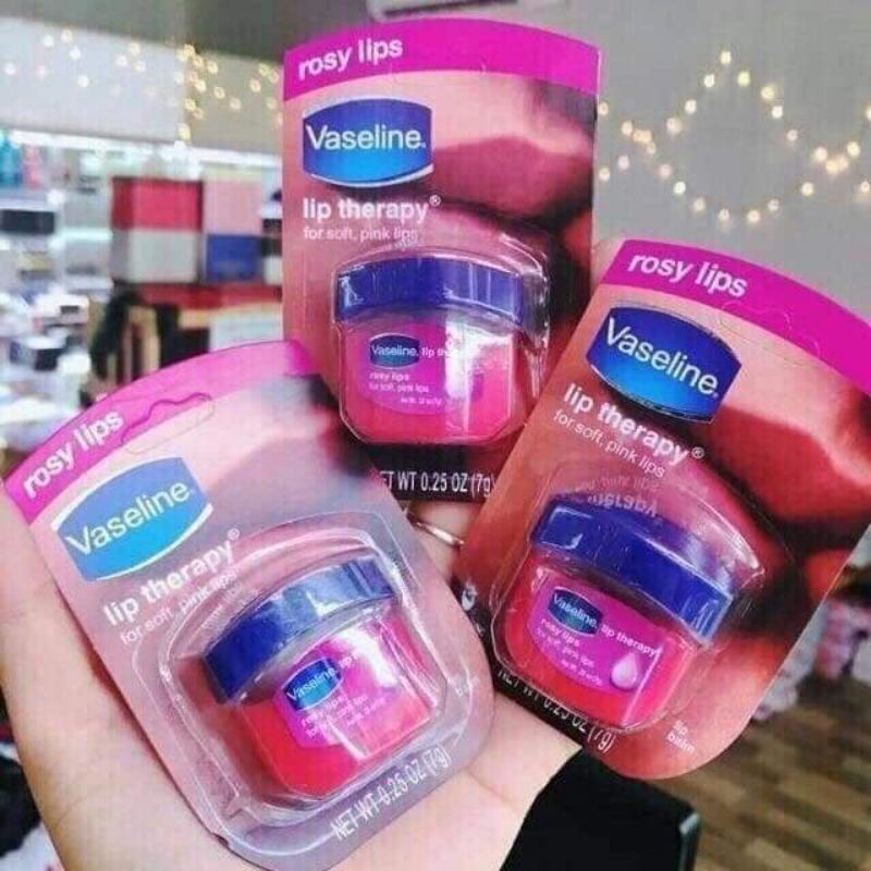 Vaseline dưỡng môi ❤️CHÍNH HÃNG👍 kem dưỡng ẩm môi chống nẻ, mùi hương nhẹ trọng lượng 7g, loại bỏ da chết như son dưỡng