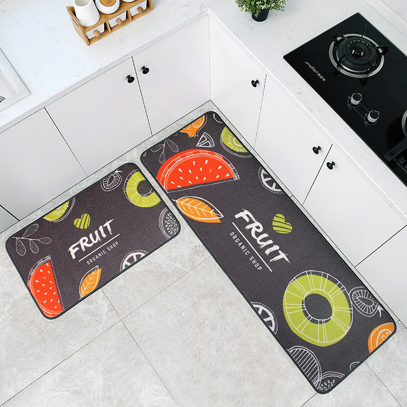Set 2 thảm lót sàn dài 40x60+40x120cm chống trượt thấm hút tốt cho nhà bếp