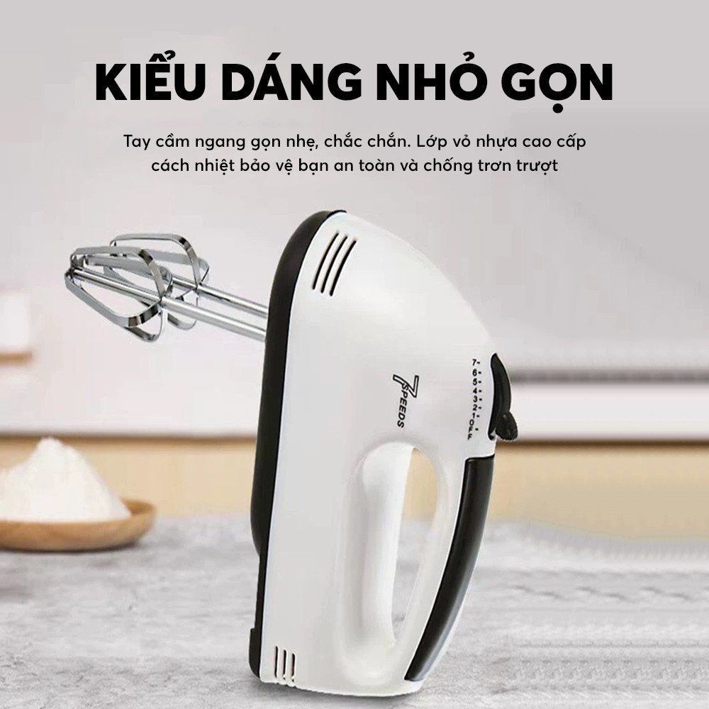 Máy đánh trứng kem bơ cầm tay 7 tốc độ, làm bánh G01