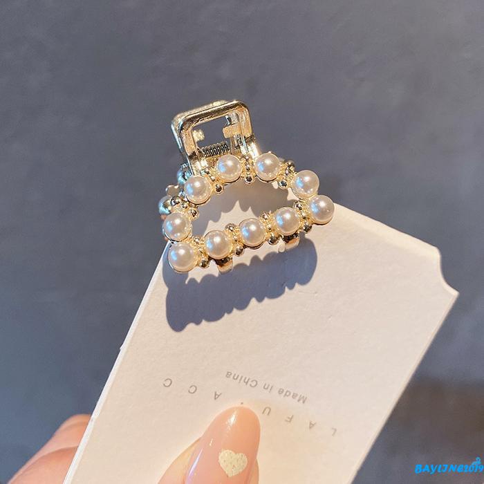 Kẹp tóc kim loại đính ngọc trai nhân tạo xinh xắn cho nữ