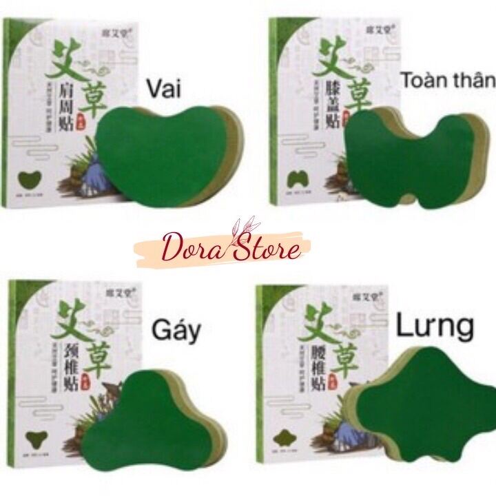COMBO 2 HỘP-  Hộp Miếng Dán Ngải Cứu Vai Gáy Giảm Đau Cổ Vai Gáy Giảm Đau Thắt Lưng